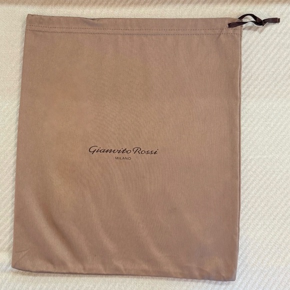 Gianvito Rossi Milano Dust Bag – Taupe Cotton, 11.5” x 13.5” - Picture 1 of 3